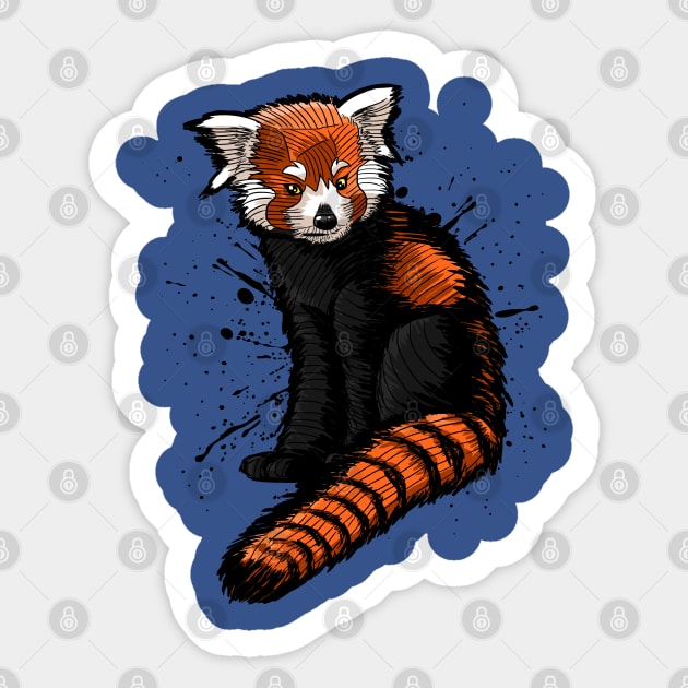 Sketch Red Panda Sticker by albertocubatas